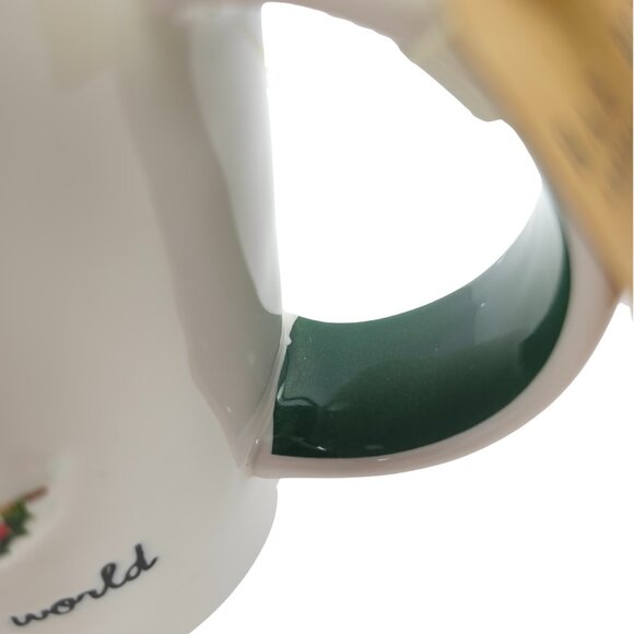 Rae Dunn “joy to the world” Wide Handle Ceramic Coffee Mug - Picture 5 of 8